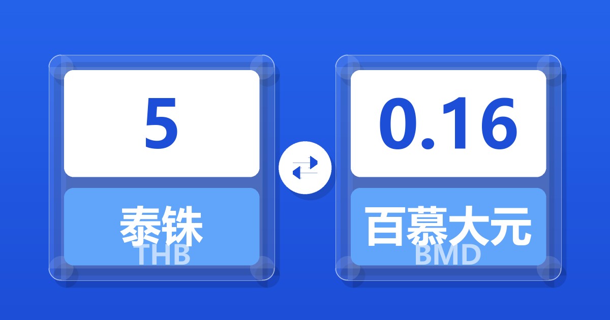 5泰铢兑百慕大元