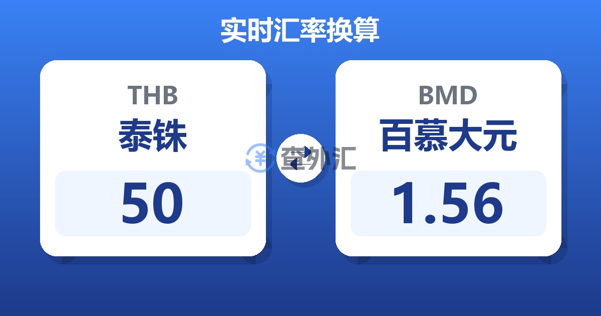 50泰铢兑百慕大元