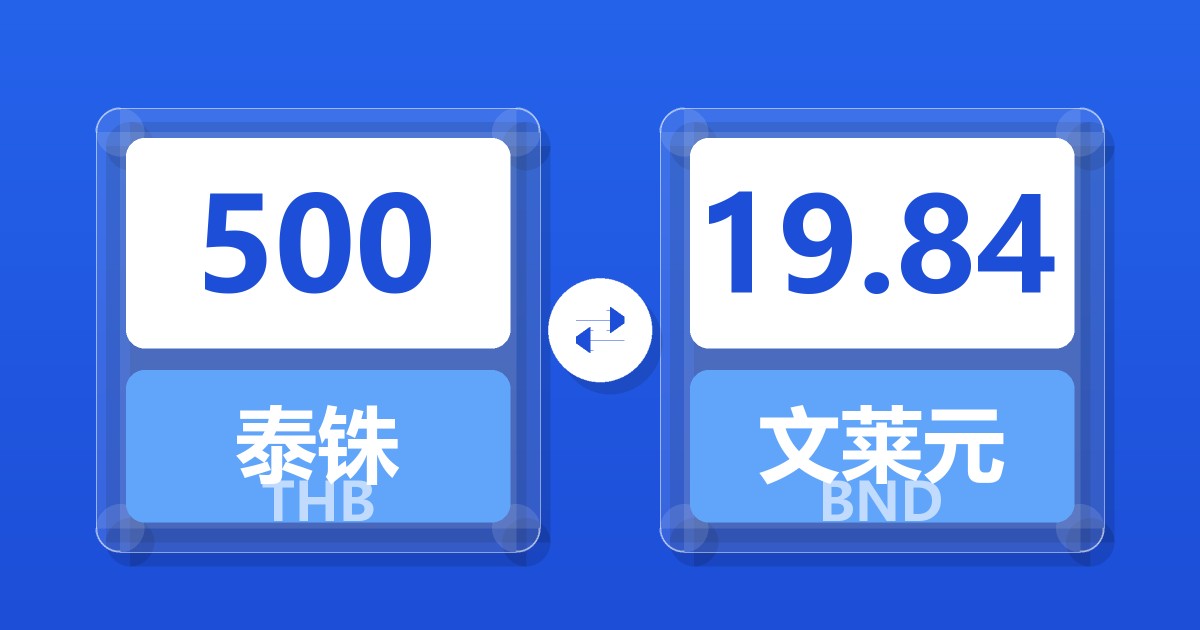 500泰铢兑文莱元