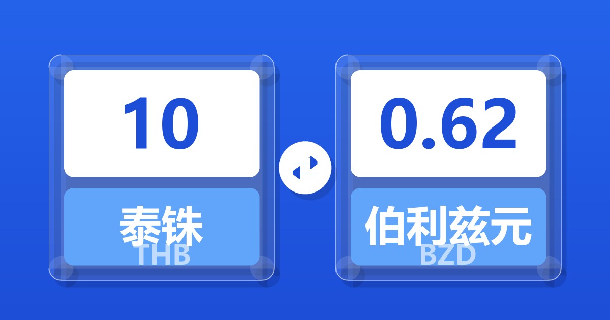 10泰铢兑伯利兹元