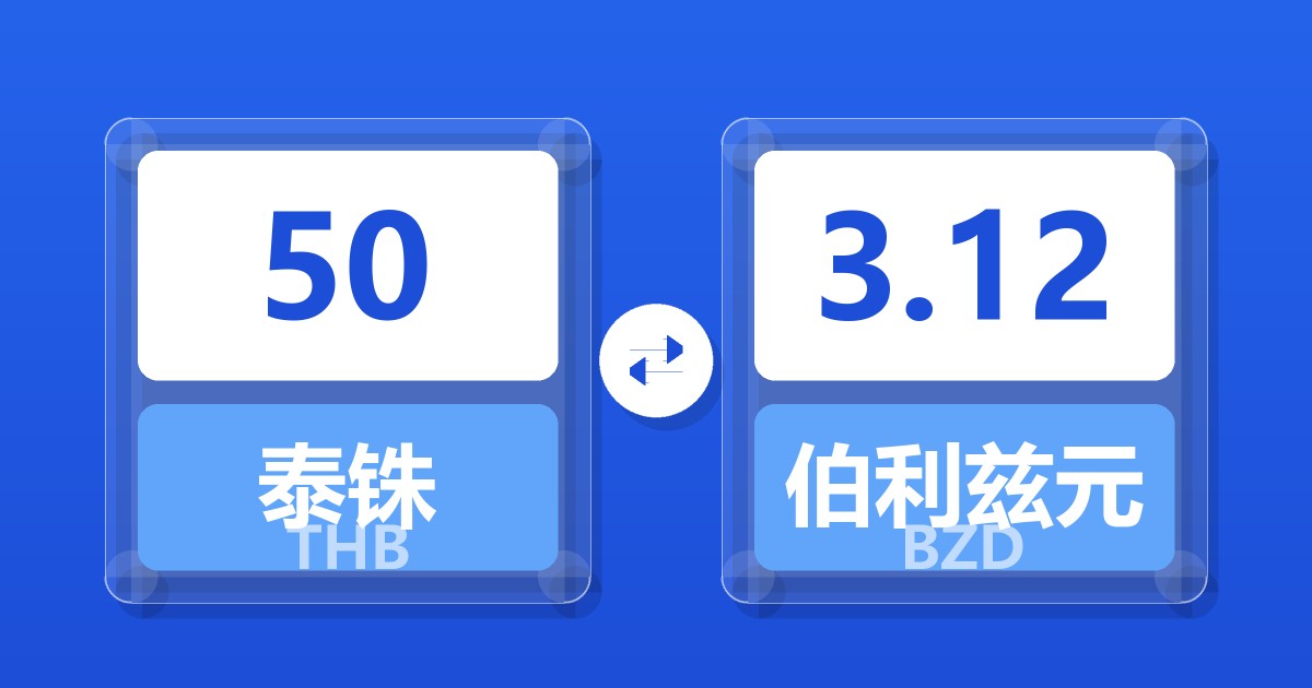 50泰铢兑伯利兹元