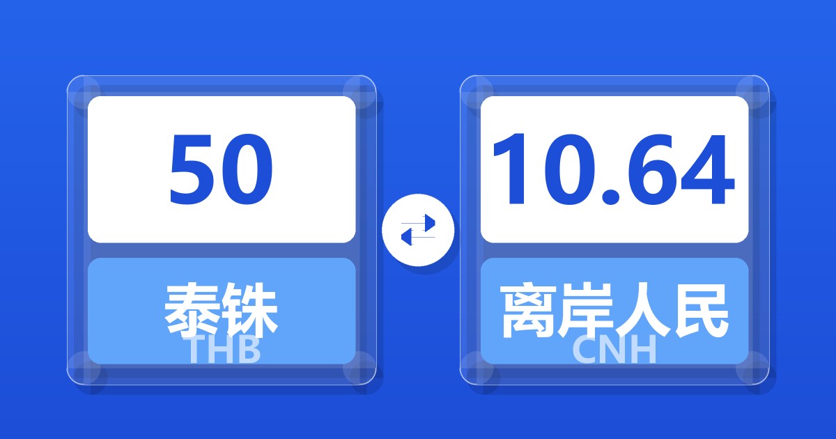 50泰铢兑离岸人民币