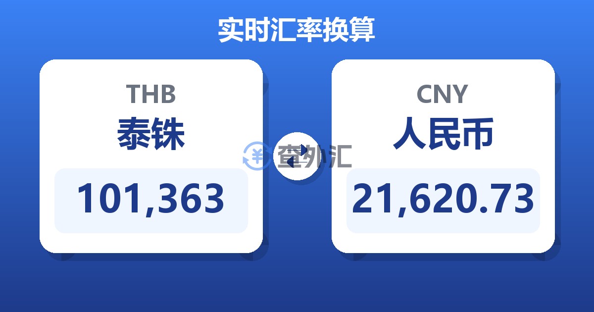 101,363泰铢兑人民币