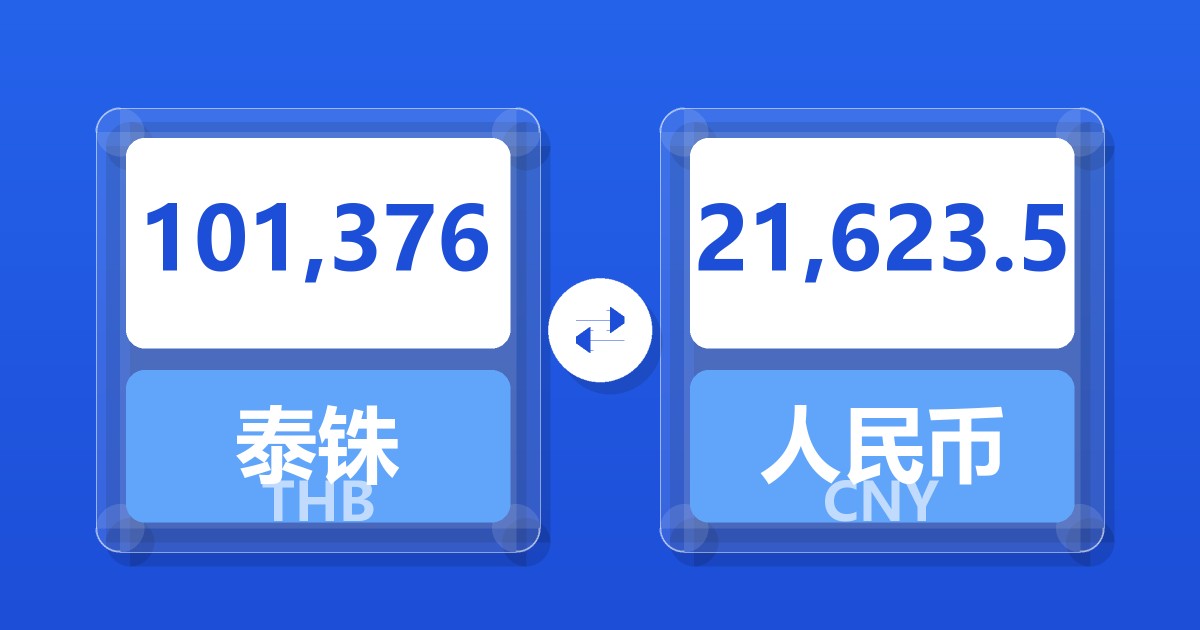 101,376泰铢兑人民币