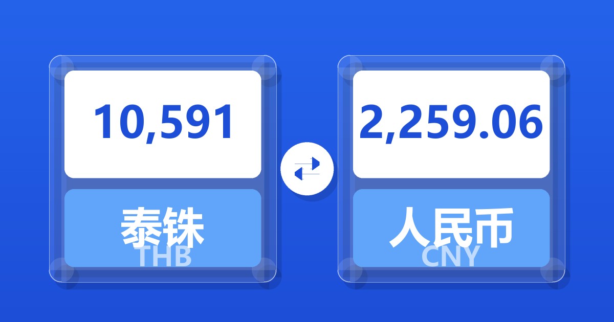 10,591泰铢兑人民币