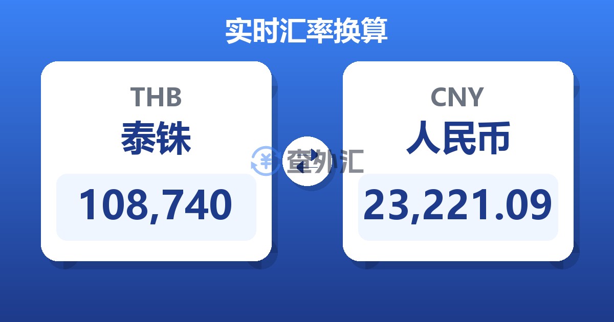 108,740泰铢兑人民币