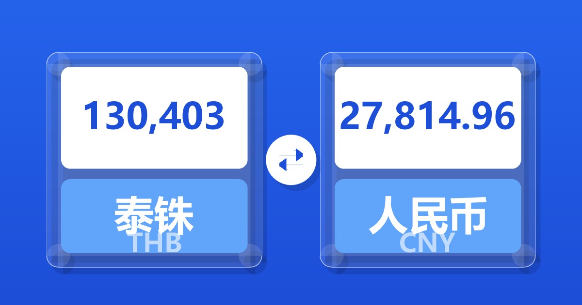 130,403泰铢兑人民币