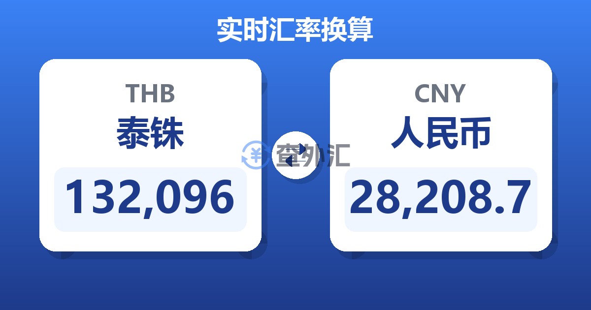 132,096泰铢兑人民币