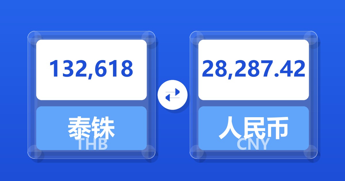 132,618泰铢兑人民币