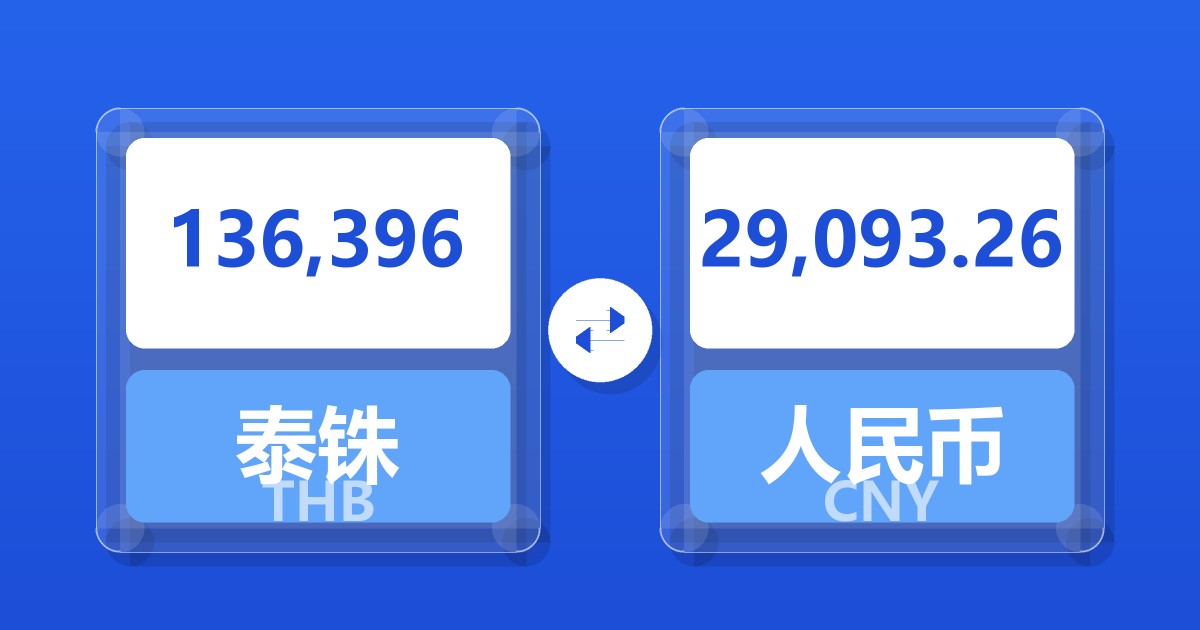 136,396泰铢兑人民币