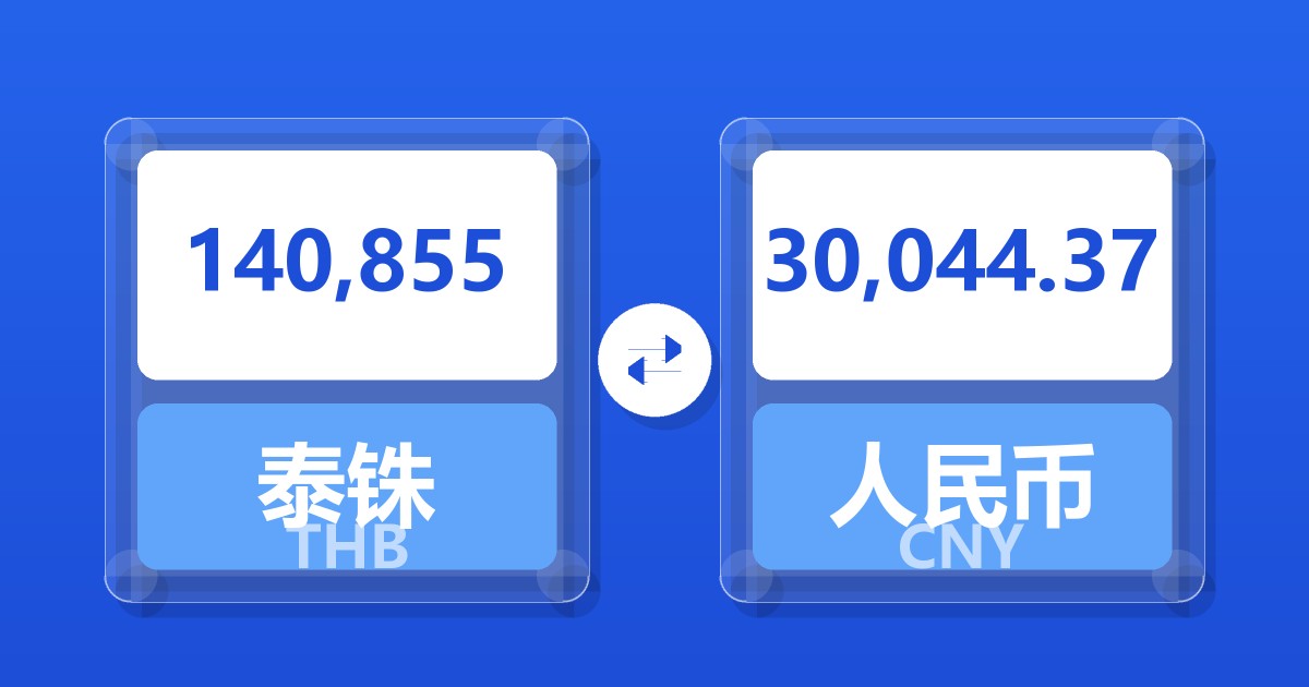 140,855泰铢兑人民币