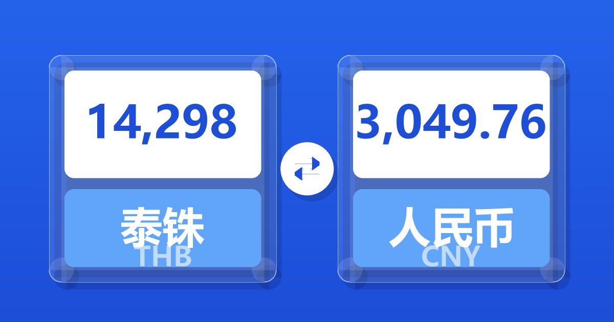 14,298泰铢兑人民币