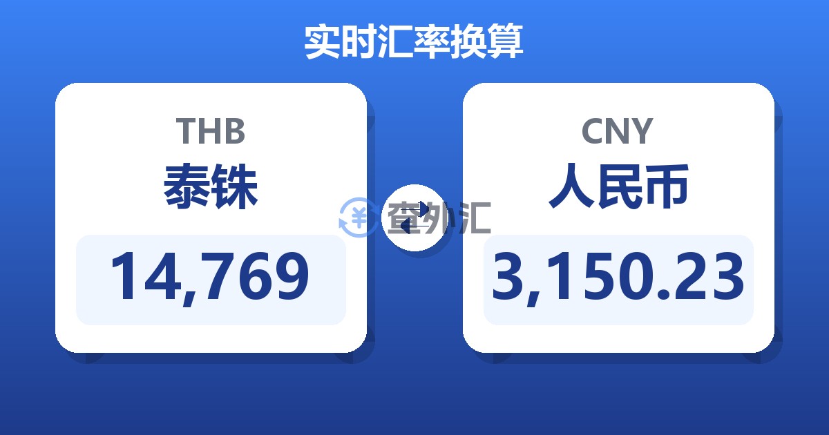 14,769泰铢兑人民币