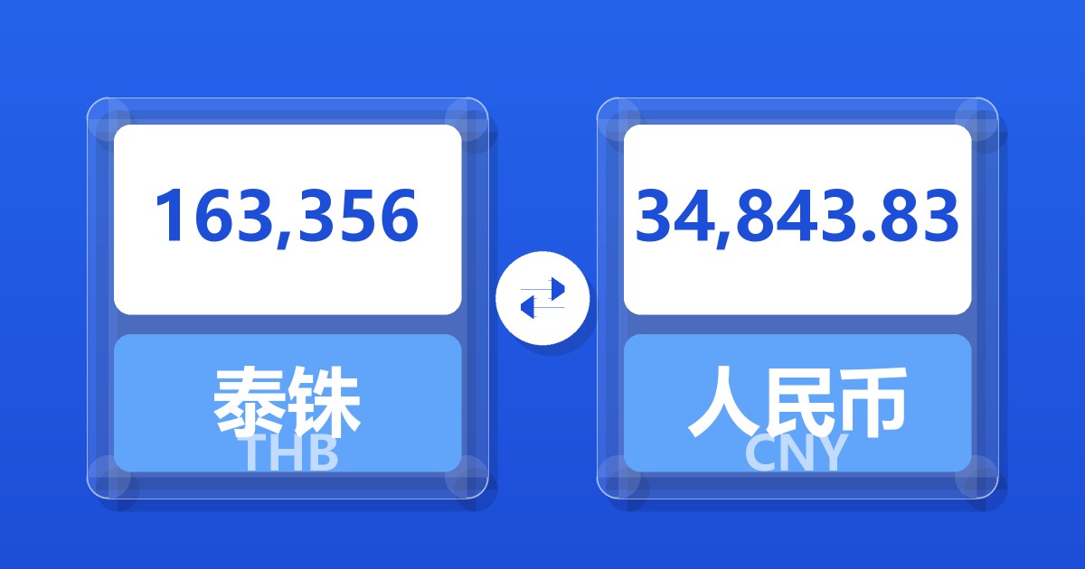 163,356泰铢兑人民币