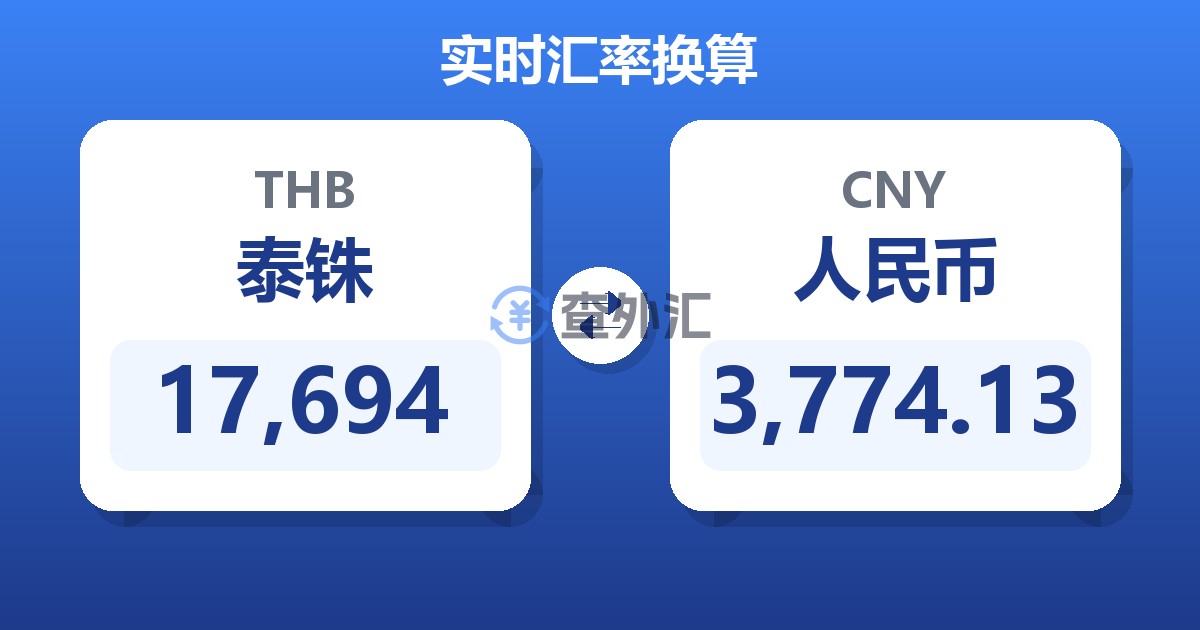 17,694泰铢兑人民币