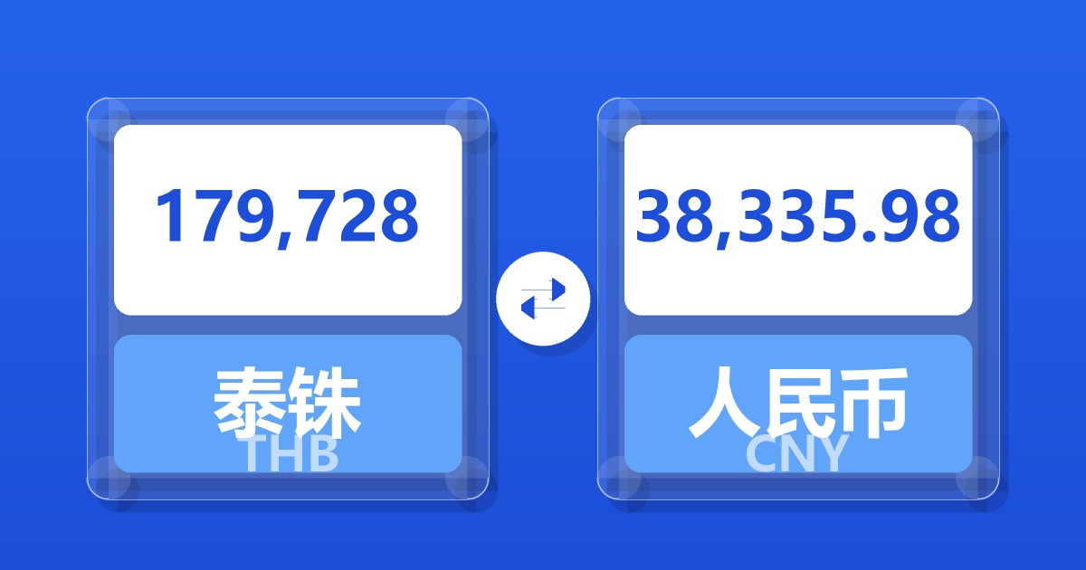 179,728泰铢兑人民币