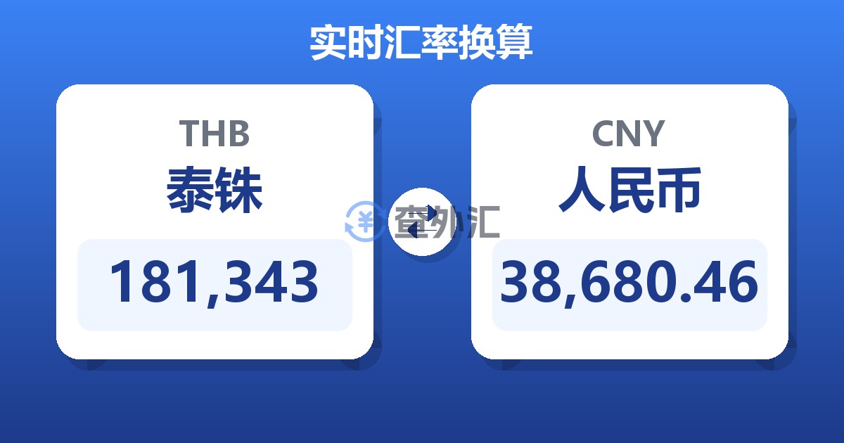 181,343泰铢兑人民币