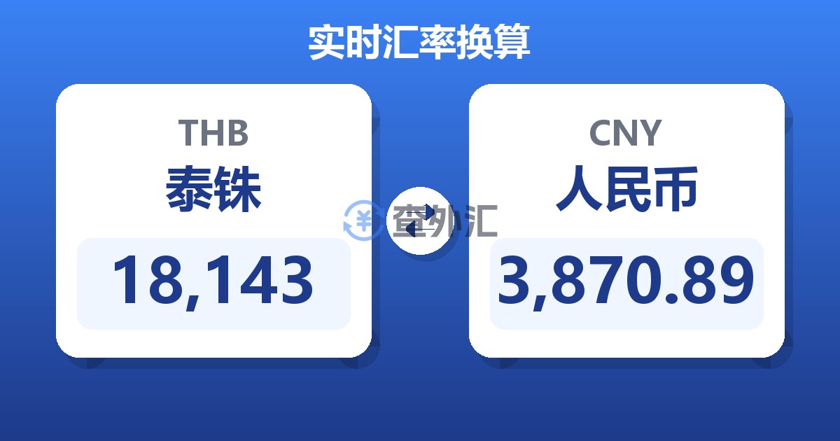 18,143泰铢兑人民币