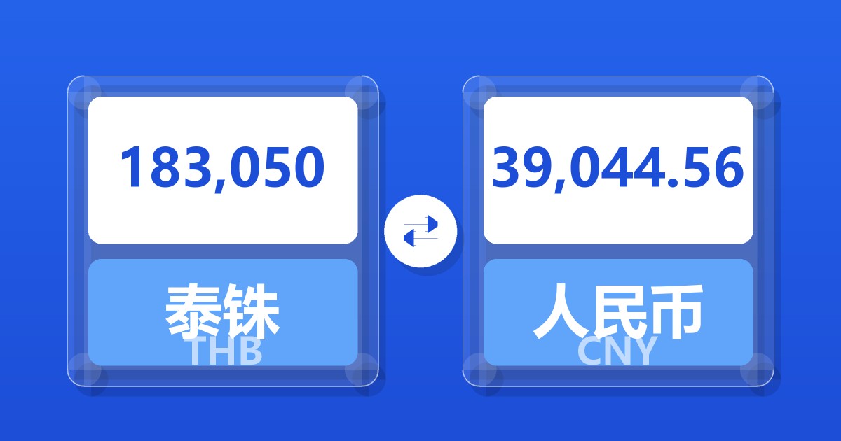 183,050泰铢兑人民币