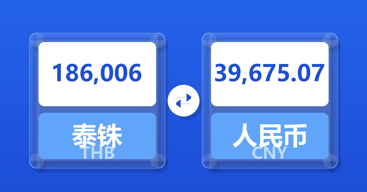 186,006泰铢兑人民币