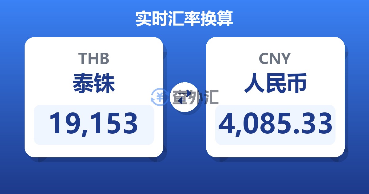 19,153泰铢兑人民币