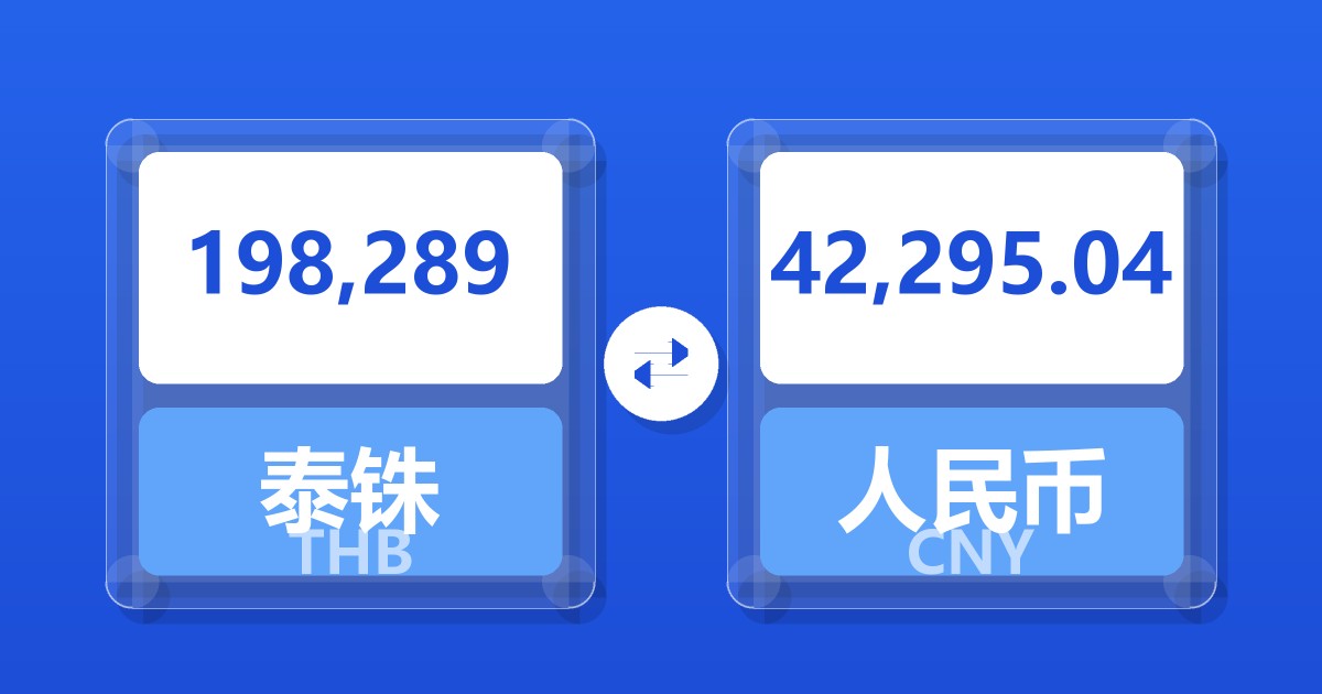 198,289泰铢兑人民币