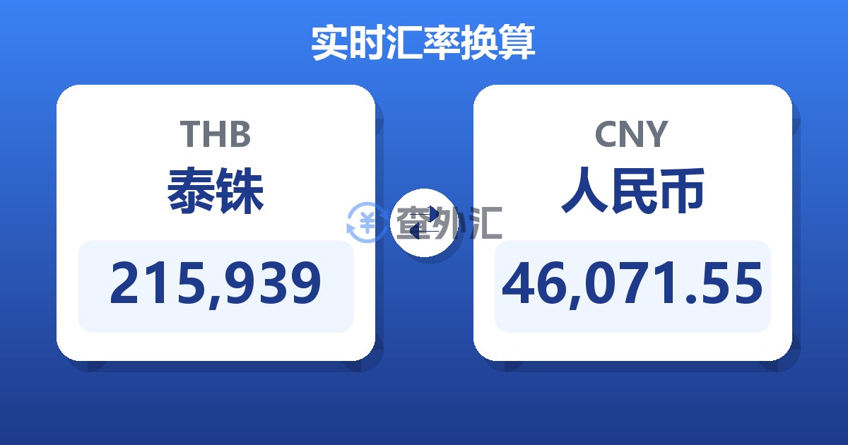 215,939泰铢兑人民币