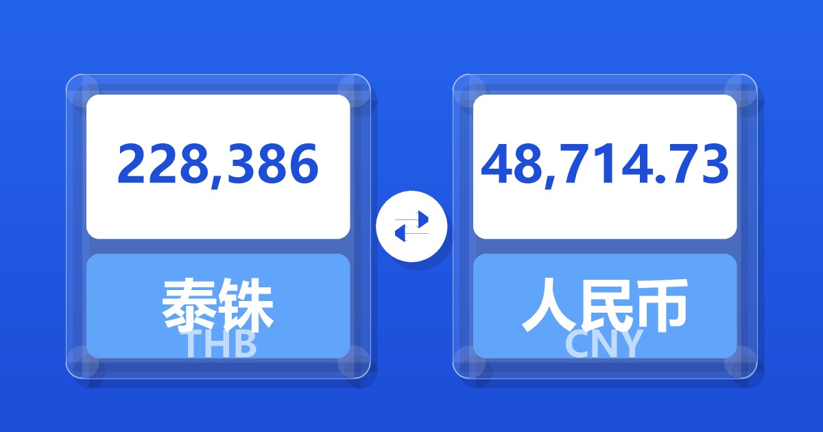 228,386泰铢兑人民币
