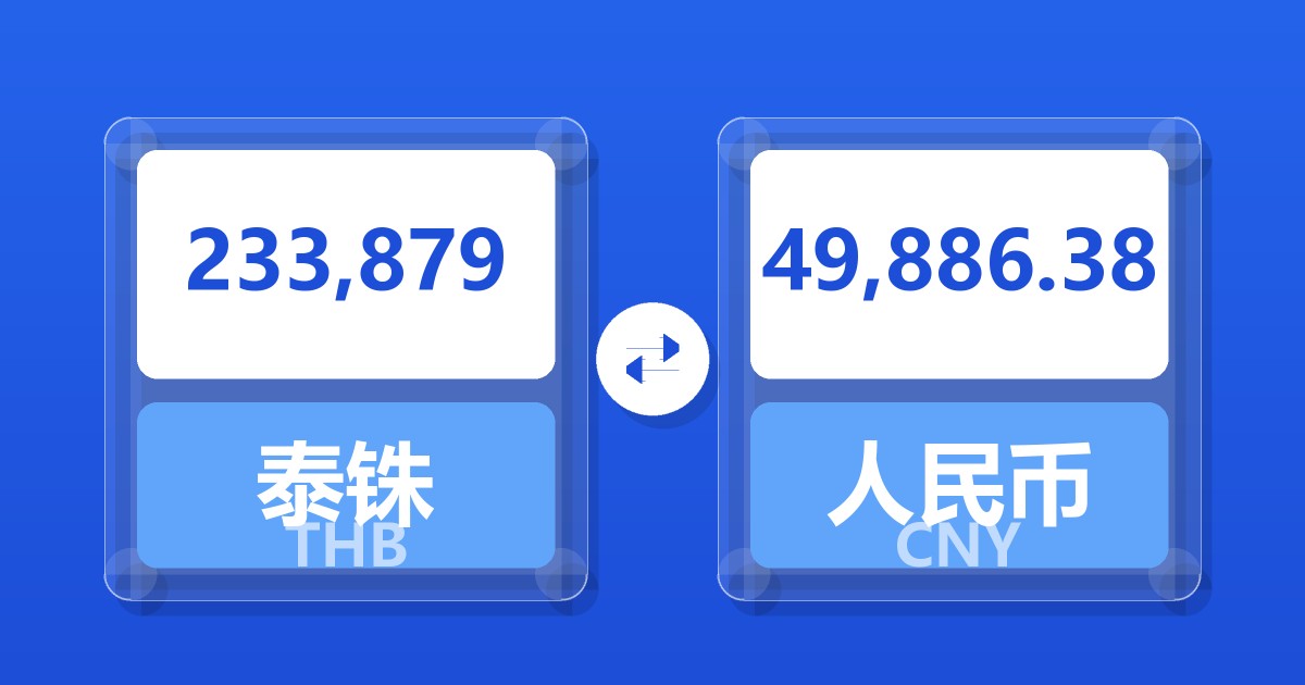233,879泰铢兑人民币
