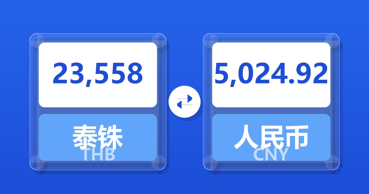 23,558泰铢兑人民币