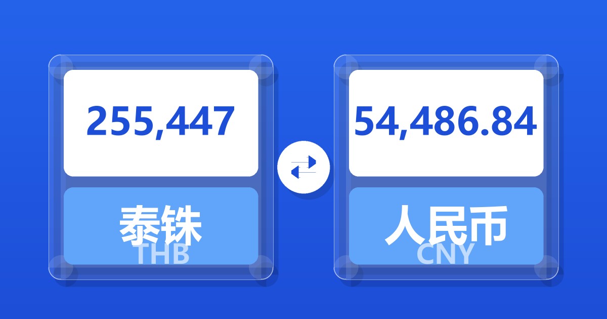 255,447泰铢兑人民币