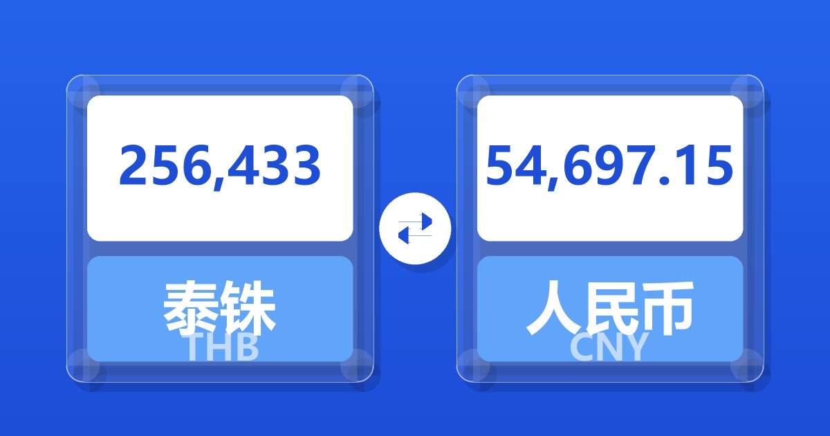 256,433泰铢兑人民币