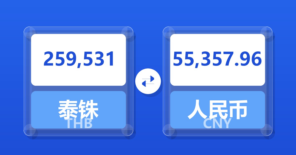 259,531泰铢兑人民币