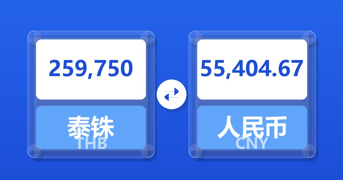 259,750泰铢兑人民币