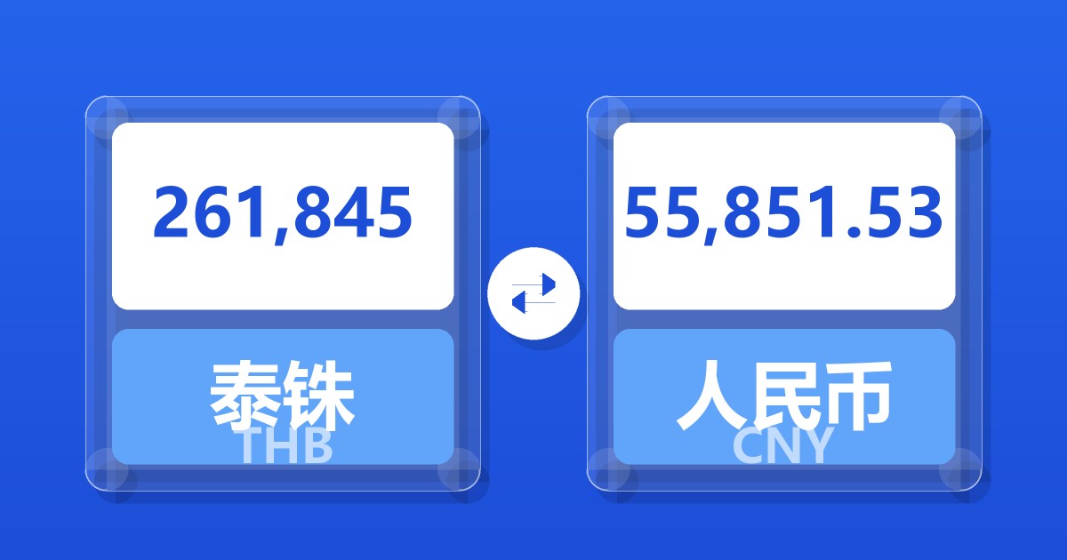 261,845泰铢兑人民币