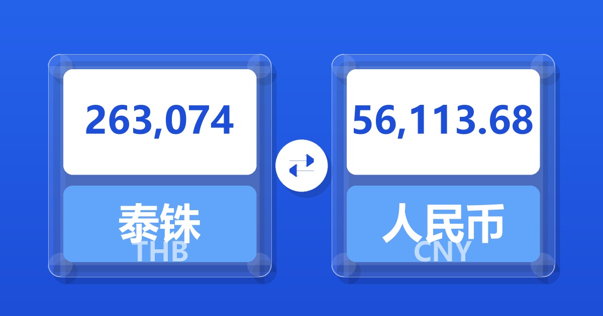 263,074泰铢兑人民币