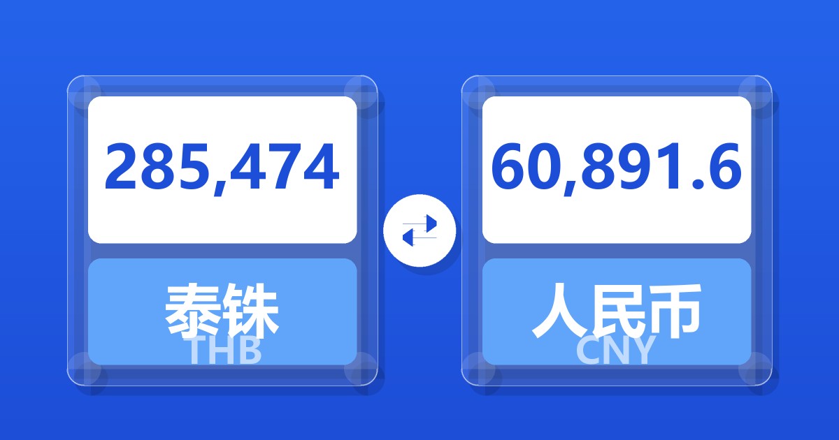 285,474泰铢兑人民币