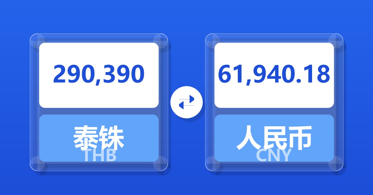 290,390泰铢兑人民币