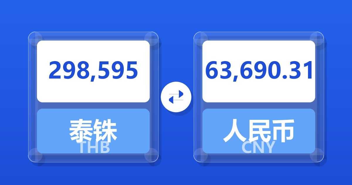 298,595泰铢兑人民币