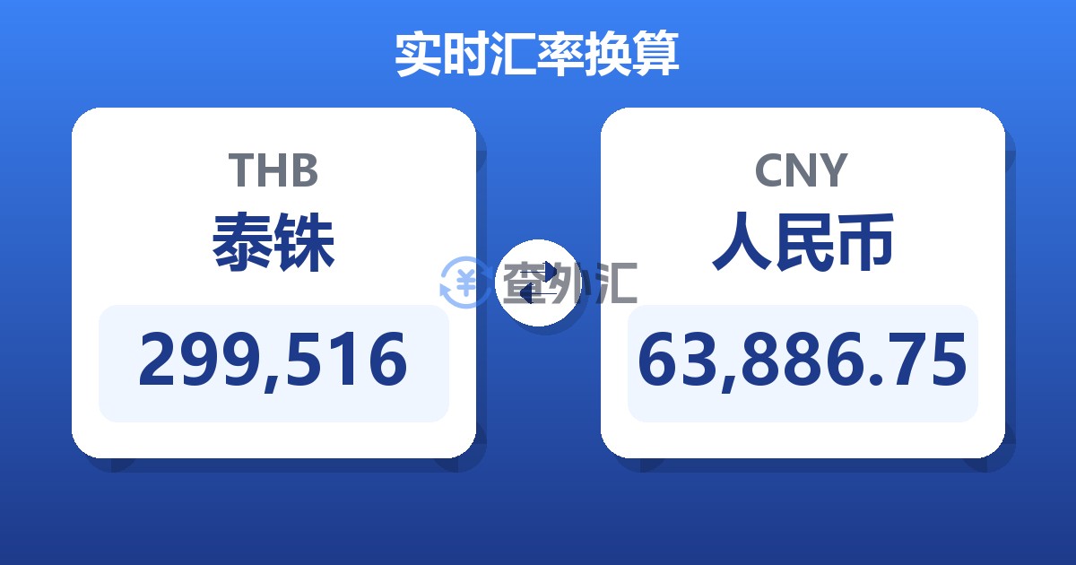 299,516泰铢兑人民币