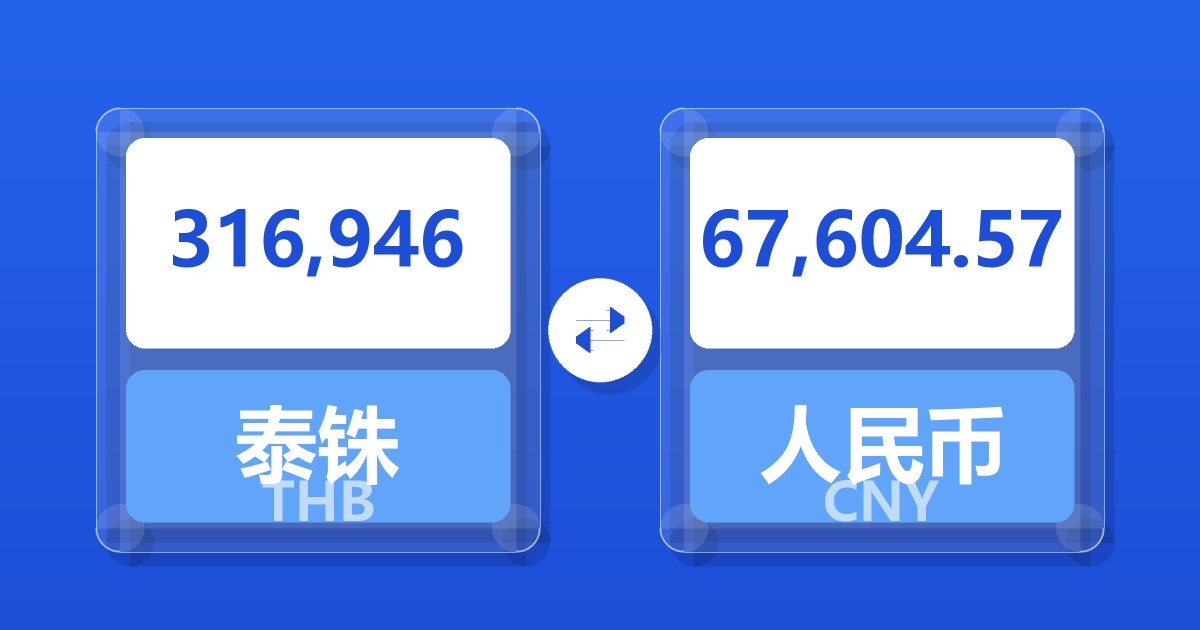 316,946泰铢兑人民币