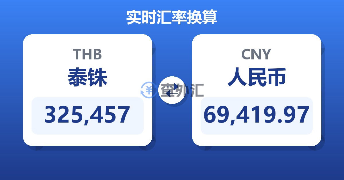 325,457泰铢兑人民币
