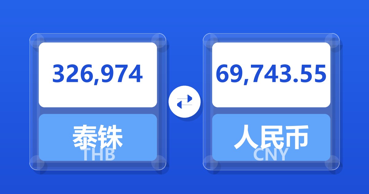 326,974泰铢兑人民币