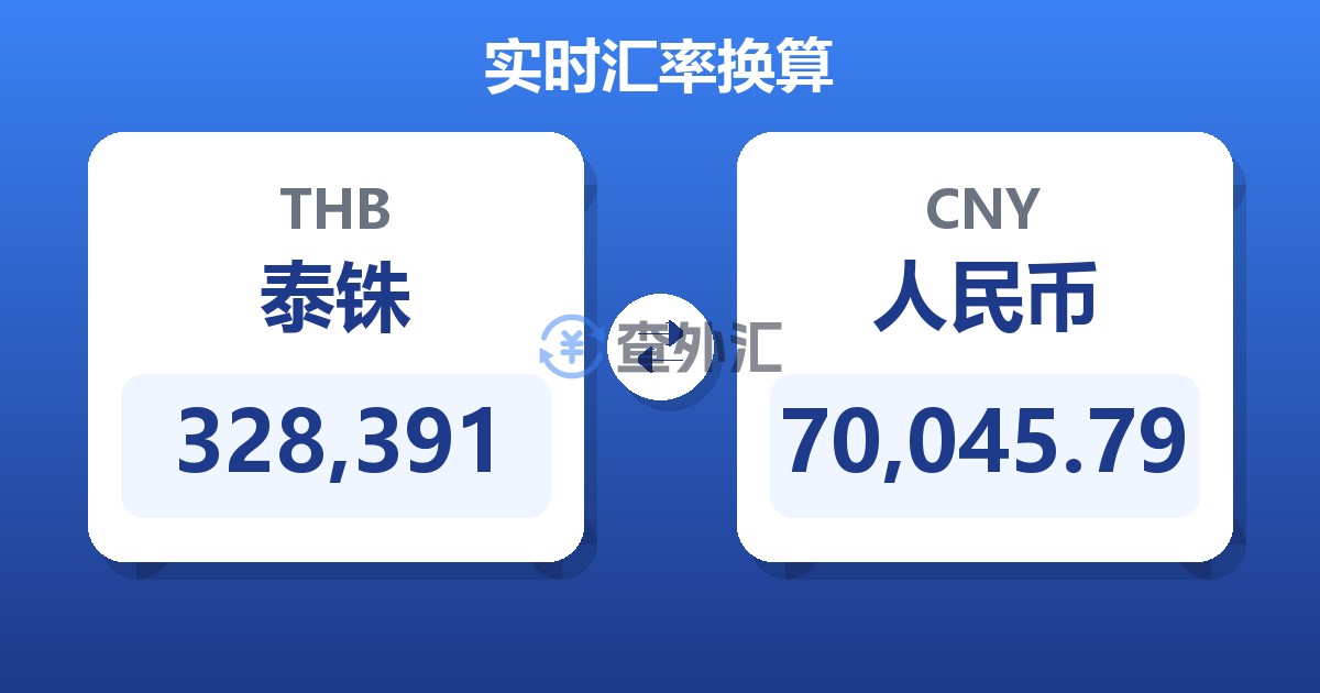 328,391泰铢兑人民币