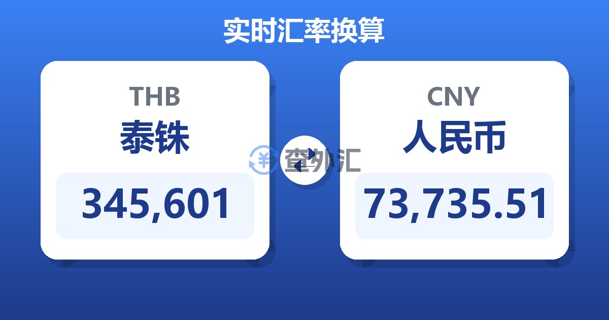 345,601泰铢兑人民币