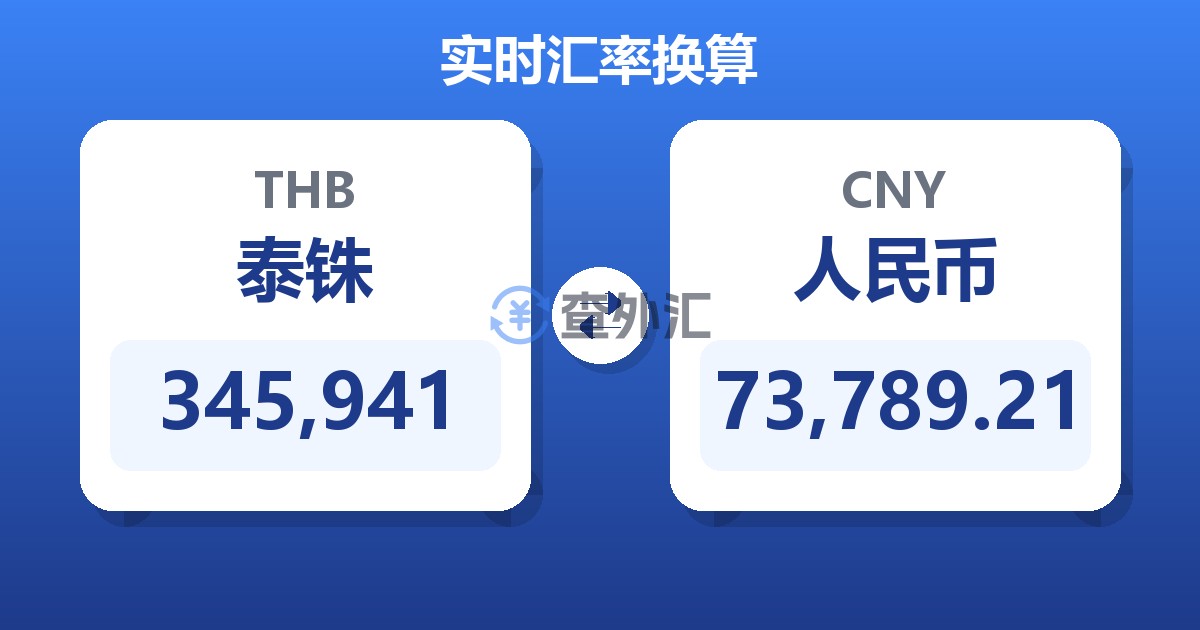 345,941泰铢兑人民币