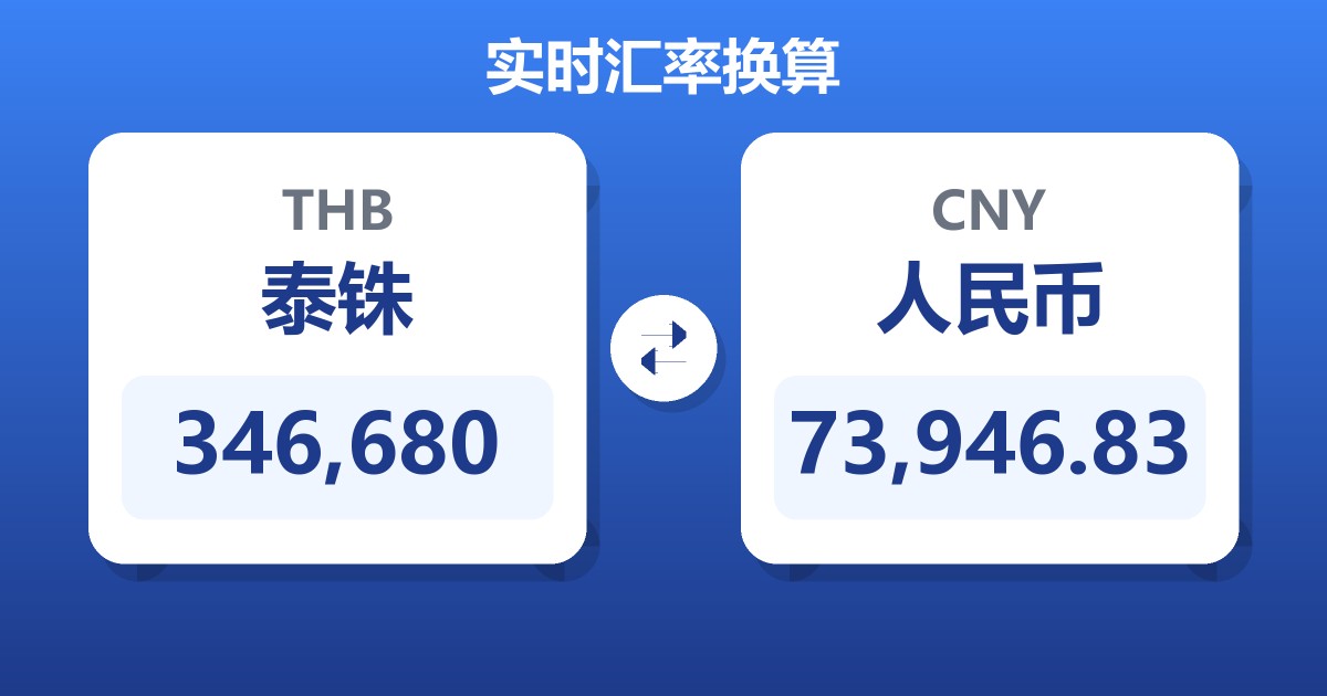 346,680泰铢兑人民币