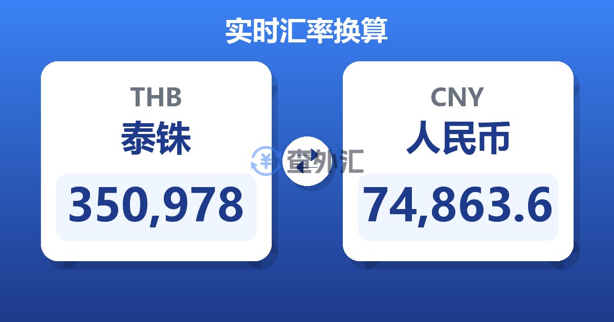 350,978泰铢兑人民币