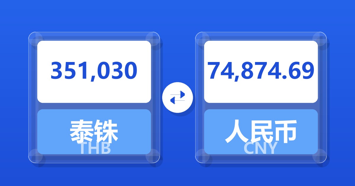 351,030泰铢兑人民币