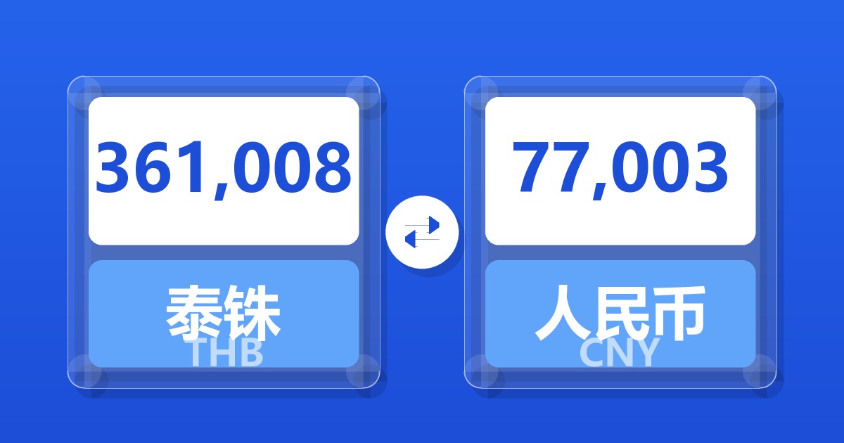 361,008泰铢兑人民币
